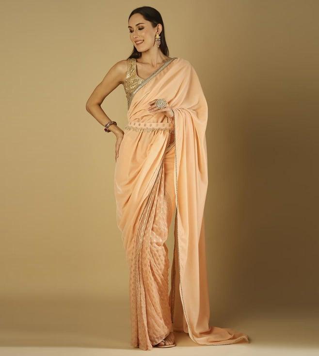 monk and mei sultana - blouse - peach pink