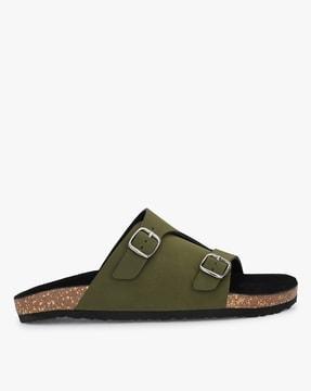 monk-strap flat sandals