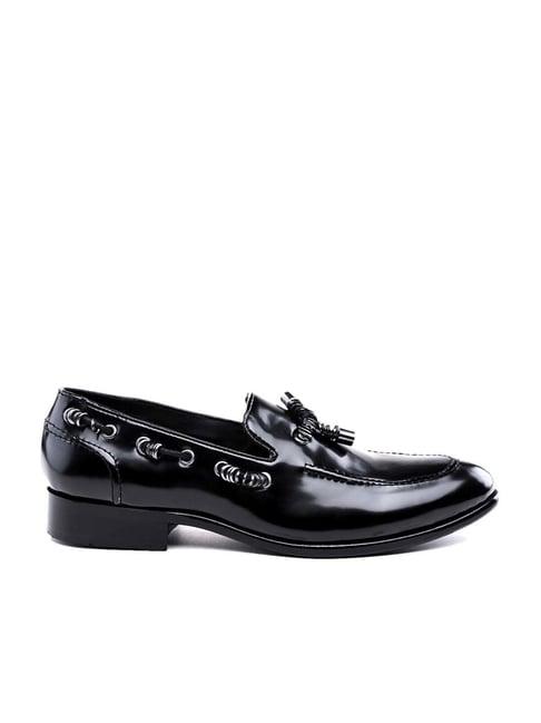 monkstory men's drezzire black boat shoes