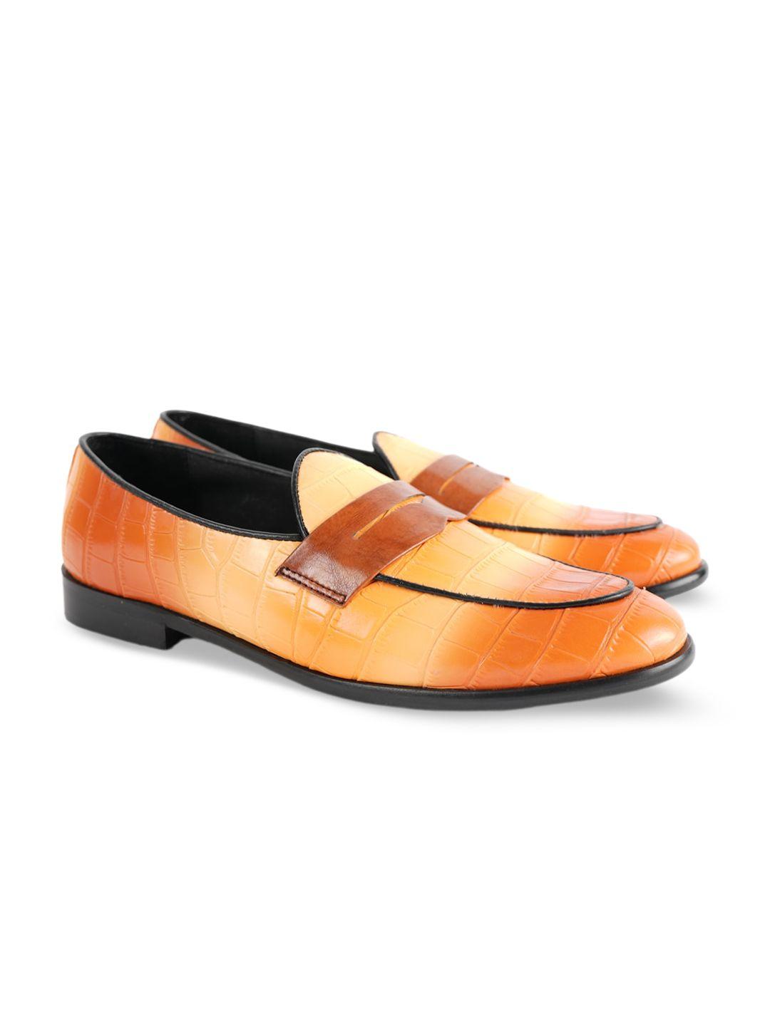 monkstory men textured penny loafers