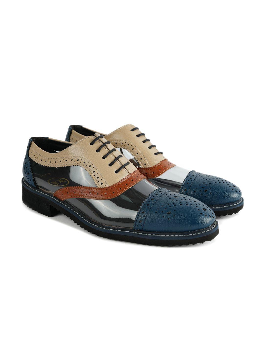 monkstory men trance tricolour transparent half brogues