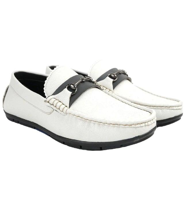 monkstory white horse - bit driving shoes