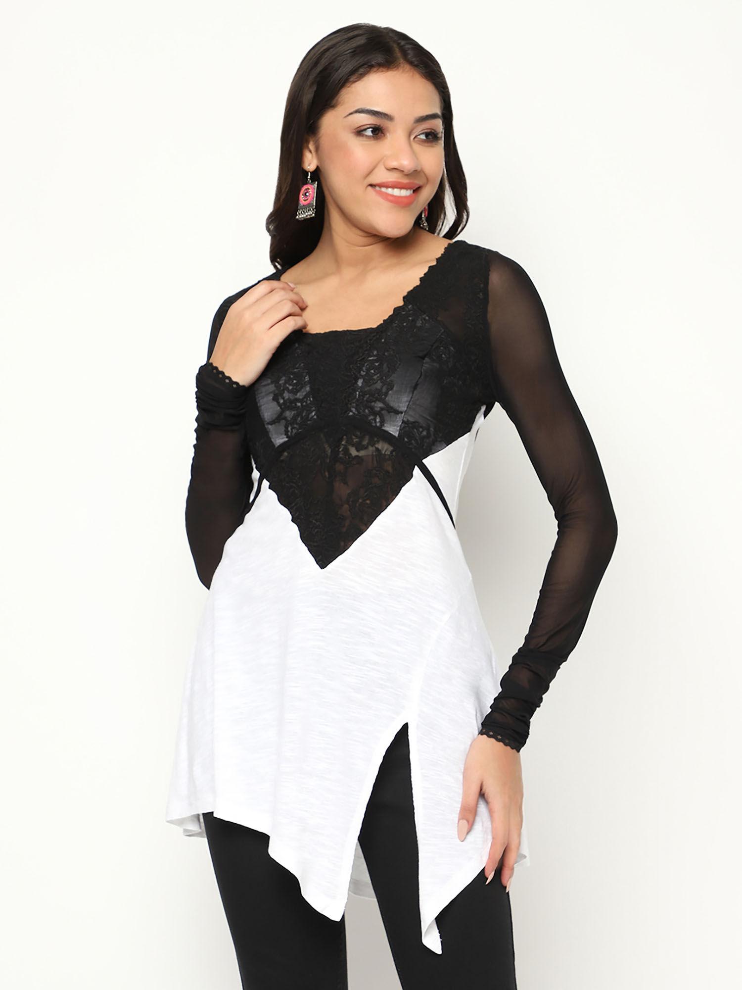 monochrome lycra top