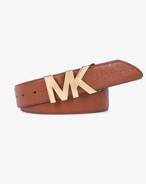 monogram leather belt