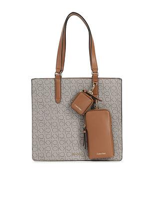 monogram gene tote hand bag