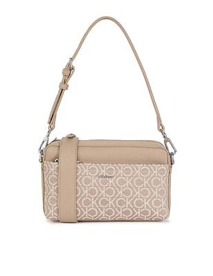 monogram jacquard mini tote bag