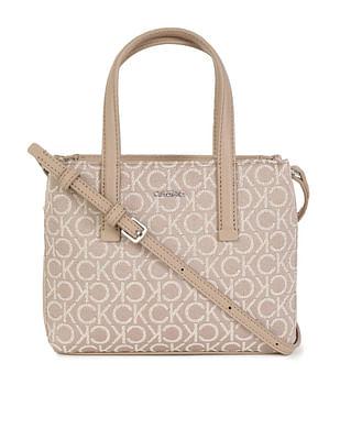 monogram jacquard tote bag