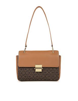 monogram print clove shoulder bag