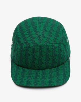 monogram print twill jockey cap