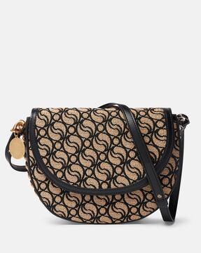 monogram rafia medium flap shoulder bag