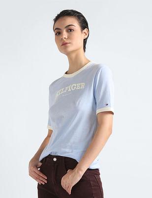 monotype flock cotton t-shirt