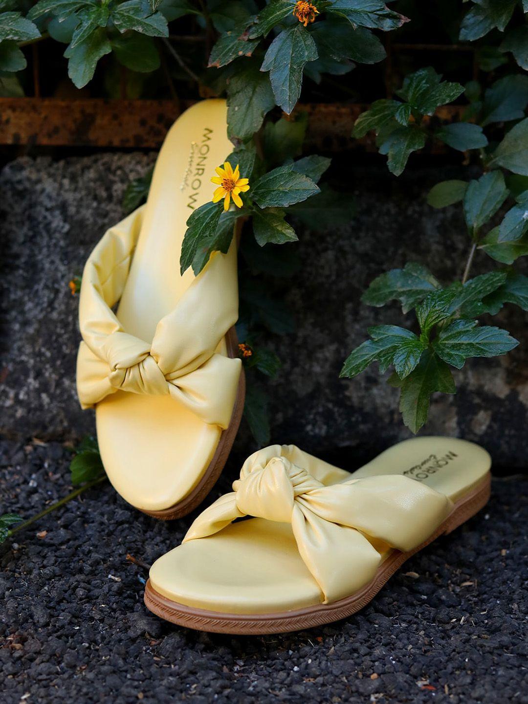 monrow women open toe flats with bows