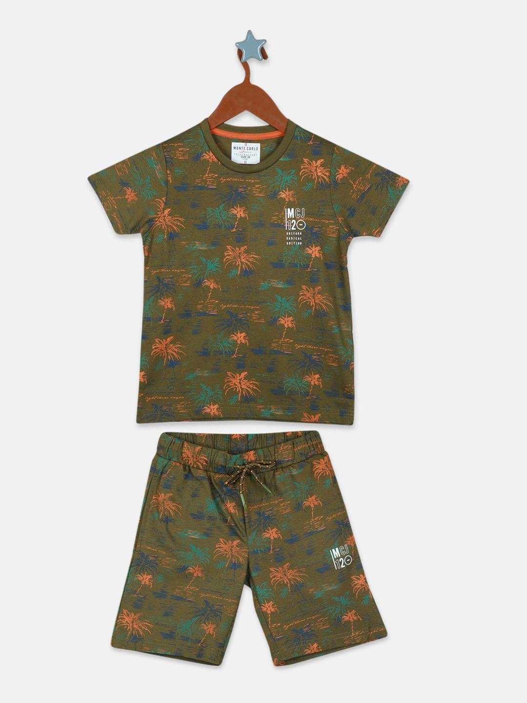 monte carlo boys mid-rise floral printed shorts