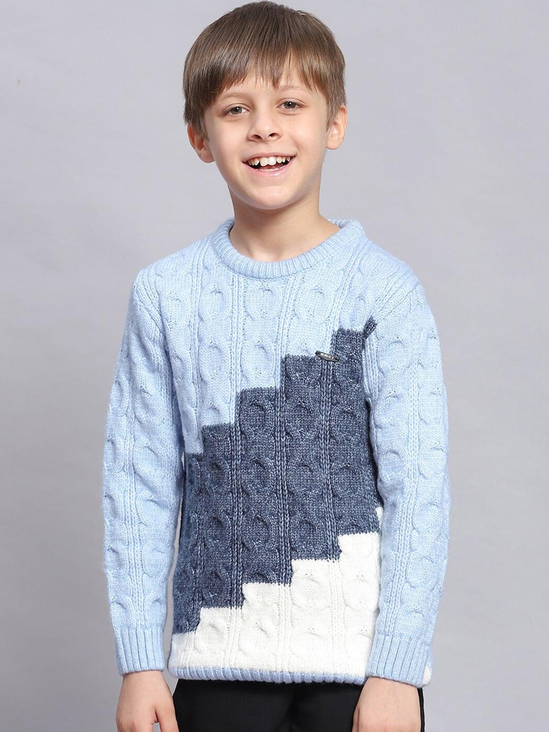 monte carlo boys self design pullover sweater