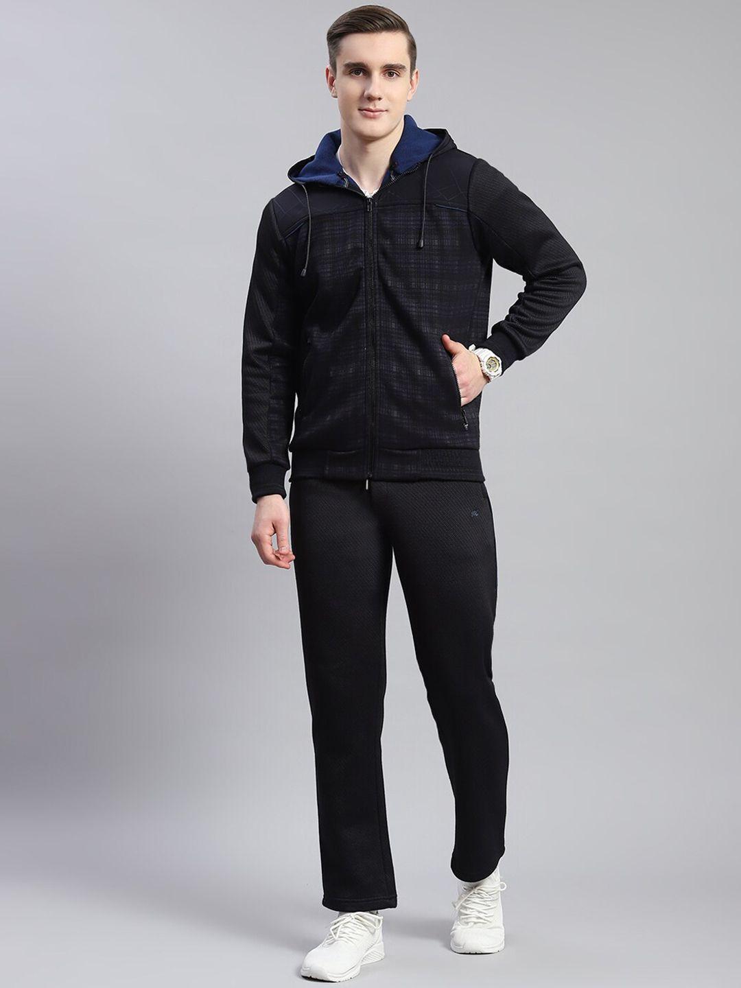 monte carlo checked hooded mid-rise tracksuit