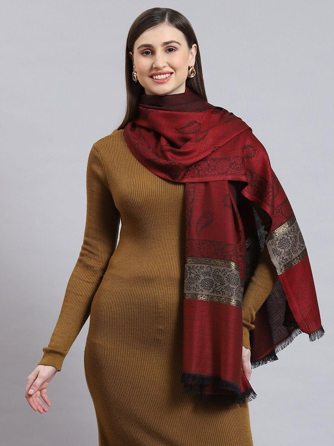 monte carlo ethnic woven-design shawl