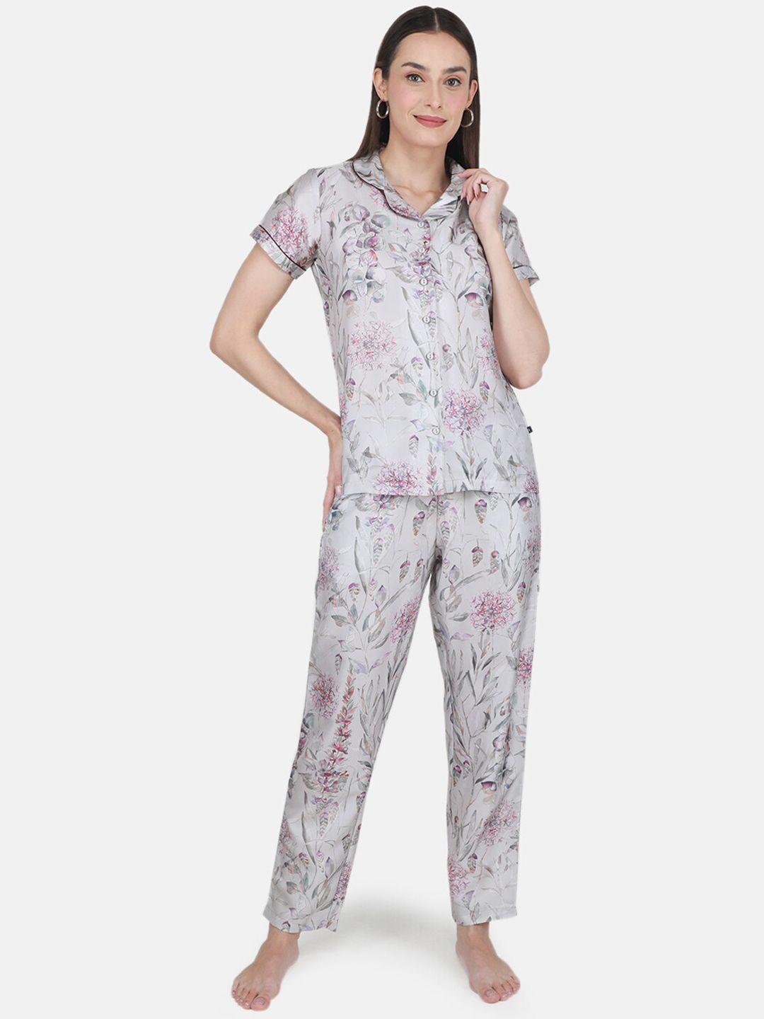 monte carlo floral printed night suit