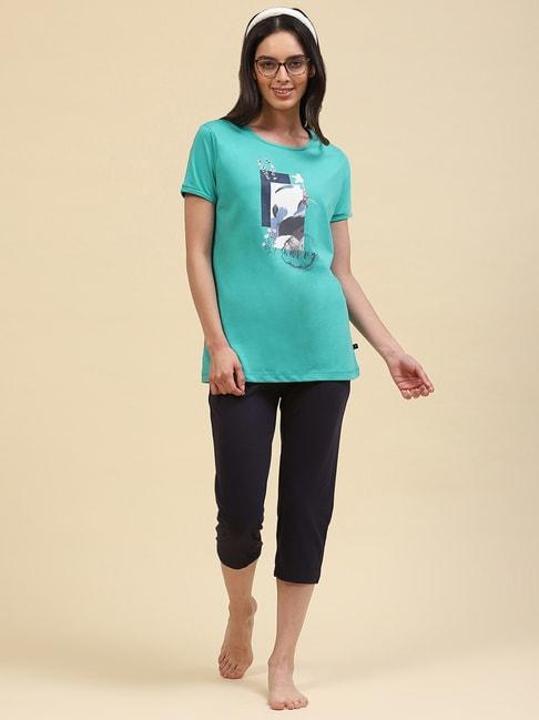 monte-carlo-green-&-black-printed-t-shirt-with-capris