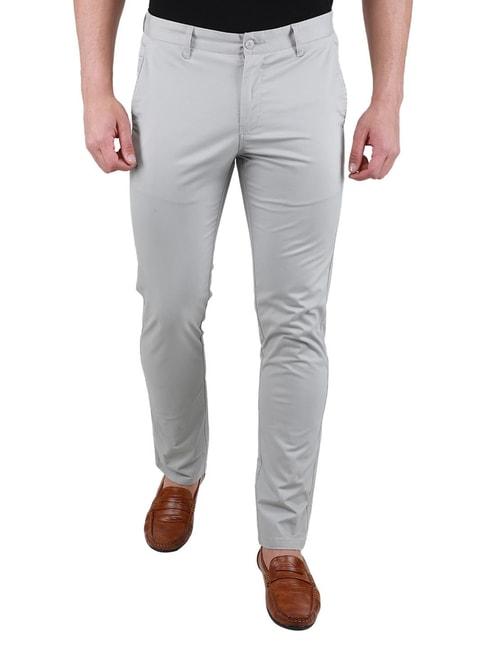 monte carlo grey regular fit trousers