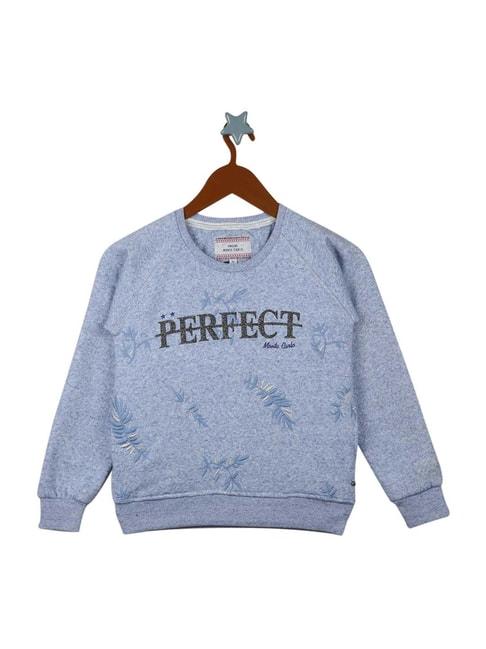 monte carlo kids blue embroidered sweatshirt