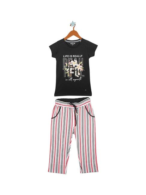 monte carlo kids multicolor printed top with pants