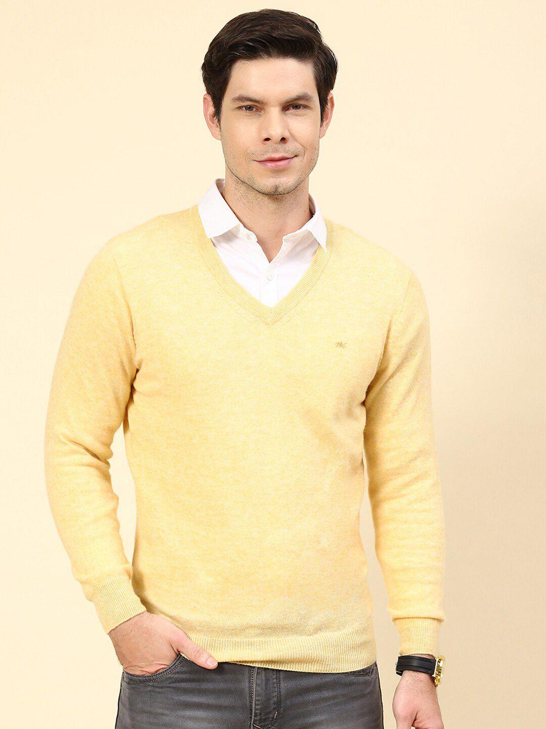 monte carlo long sleeves v-neck woollen pullover