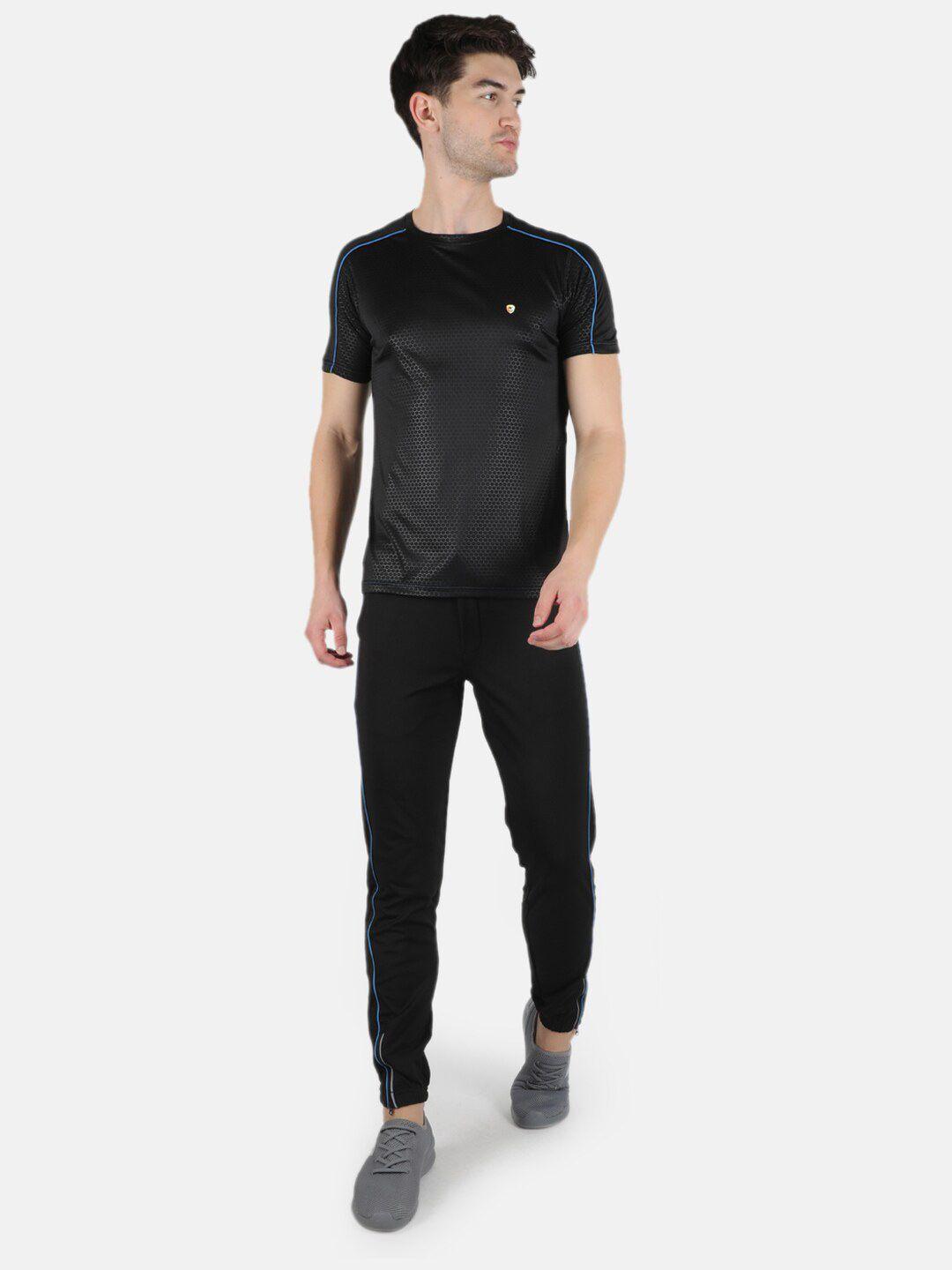 monte carlo men black printed t-shirt with pyjamas