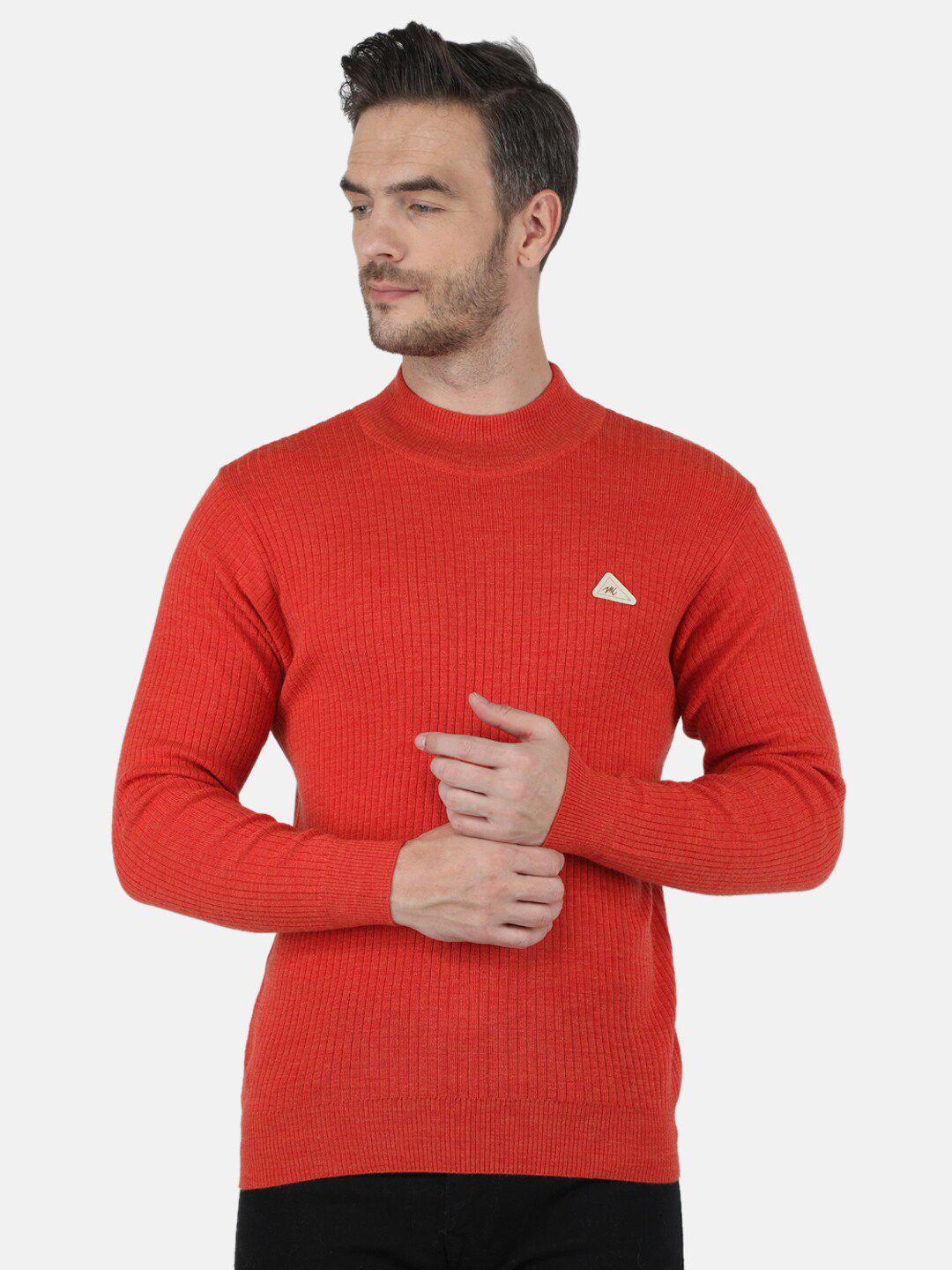 monte carlo men orange pullover sweater