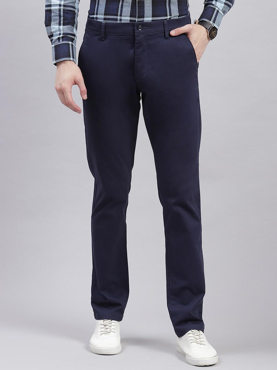 monte carlo men tapered fit chinos trousers
