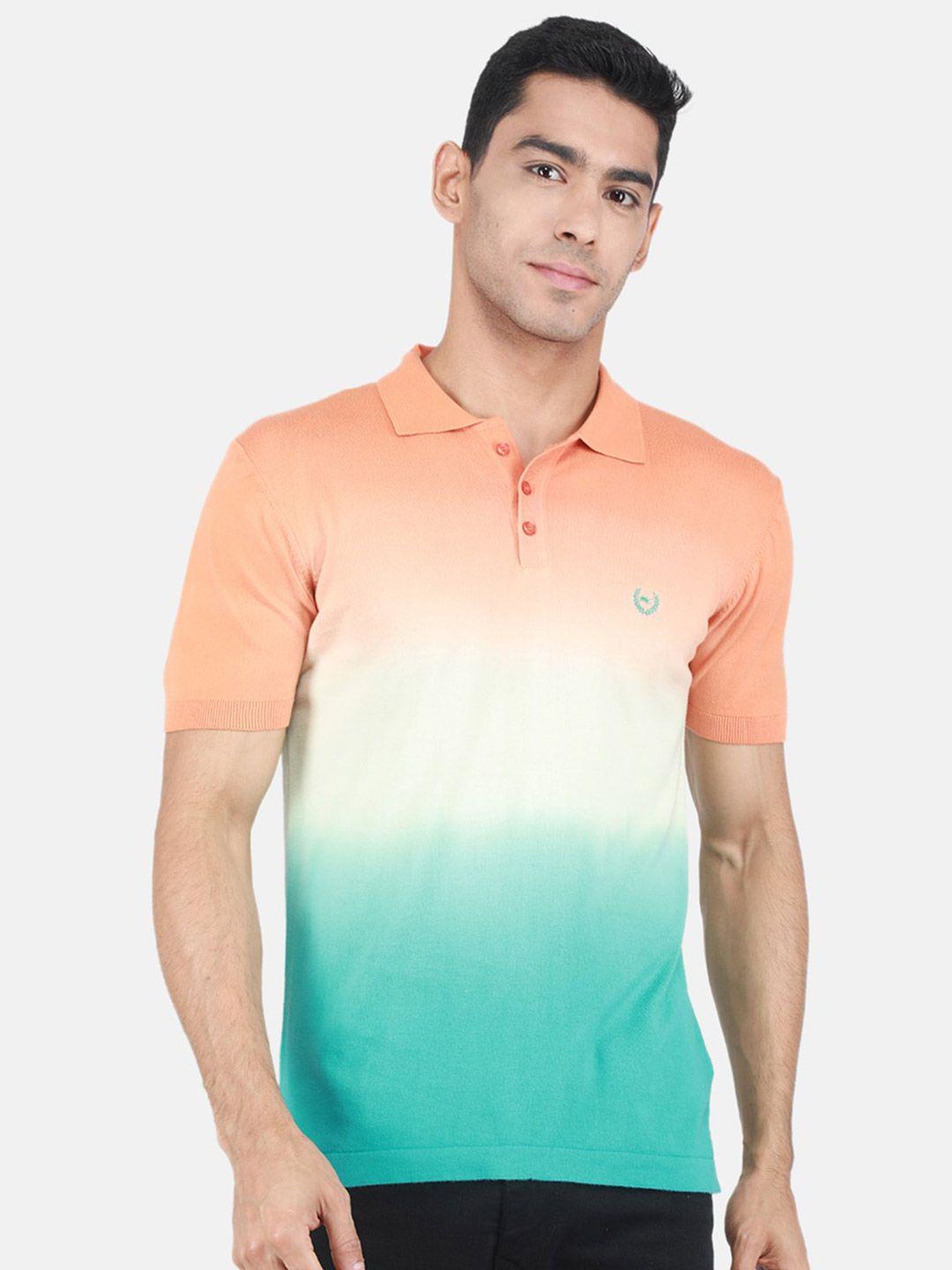 monte carlo polo collar tie and dye regular fit cotton t-shirt