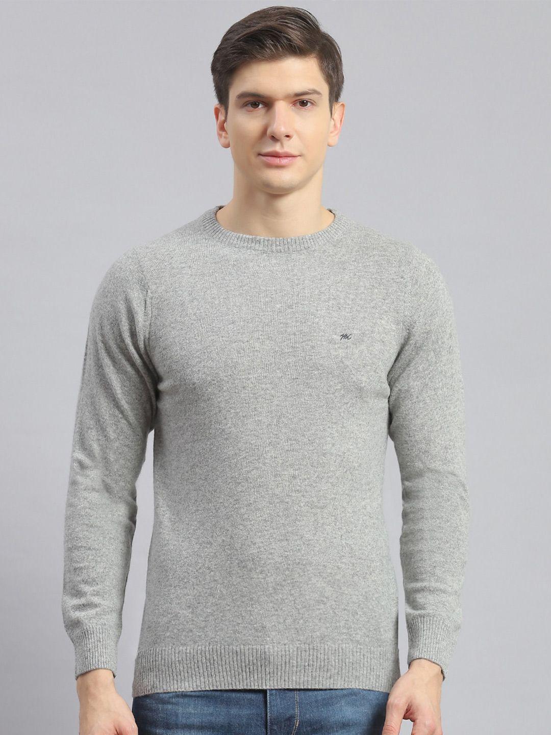 monte carlo round neck woollen pullover ribbed sweaters