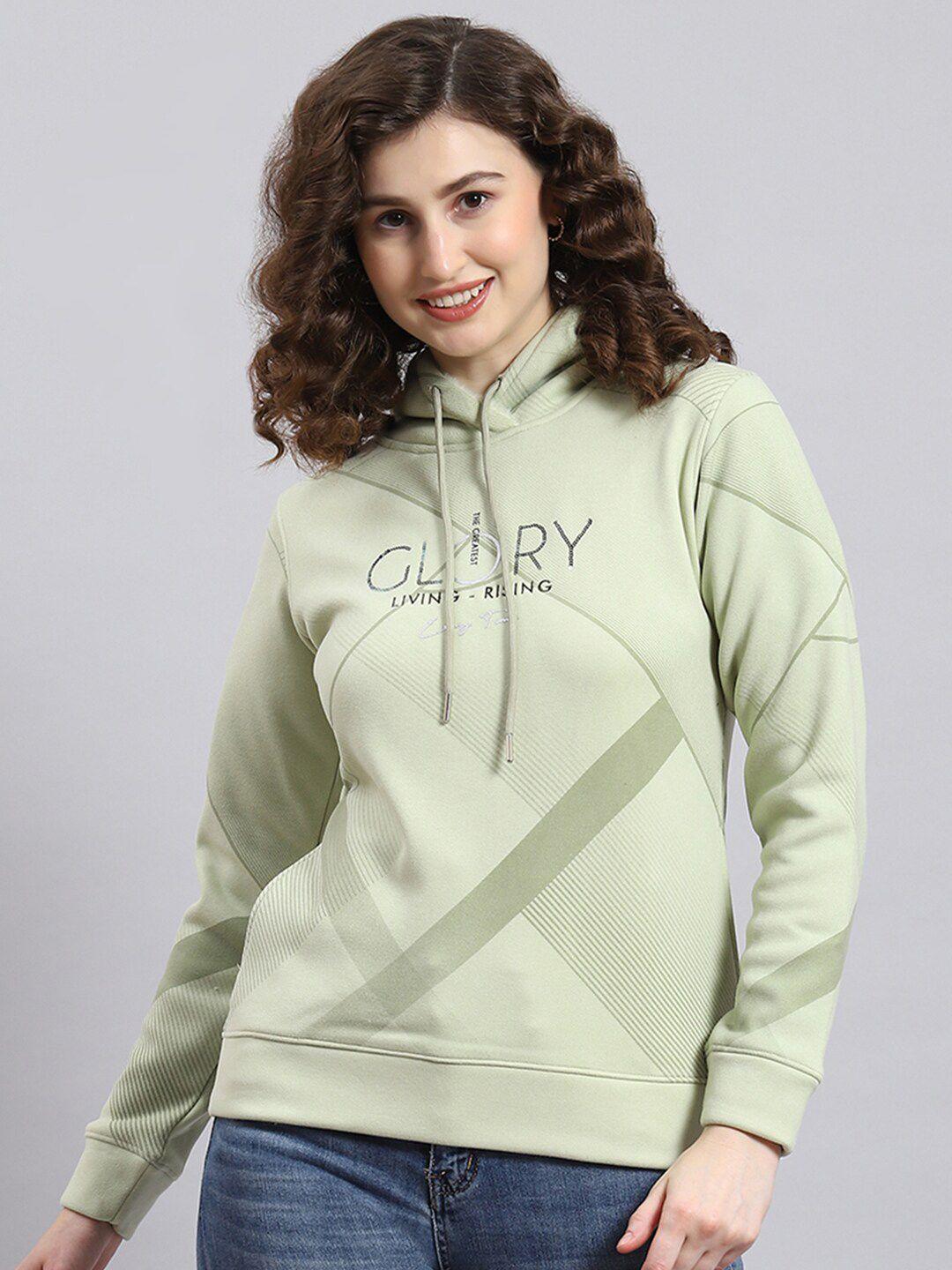 monte carlo typography embroidered hooded pullover sweatshirt