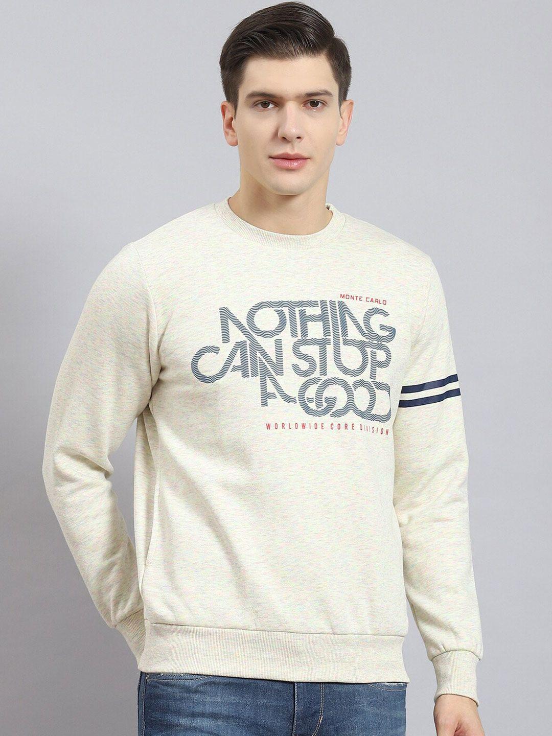 monte carlo typography printed pullover sweatshirt