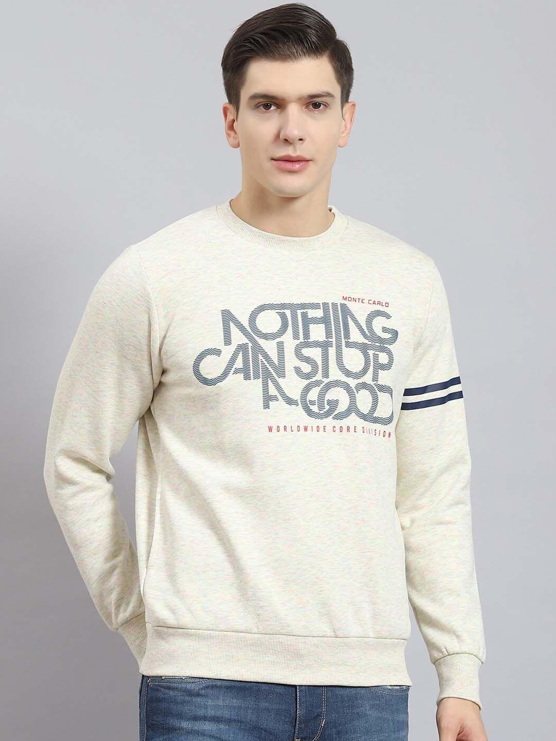 monte carlo typography printed round neck sweatshirt