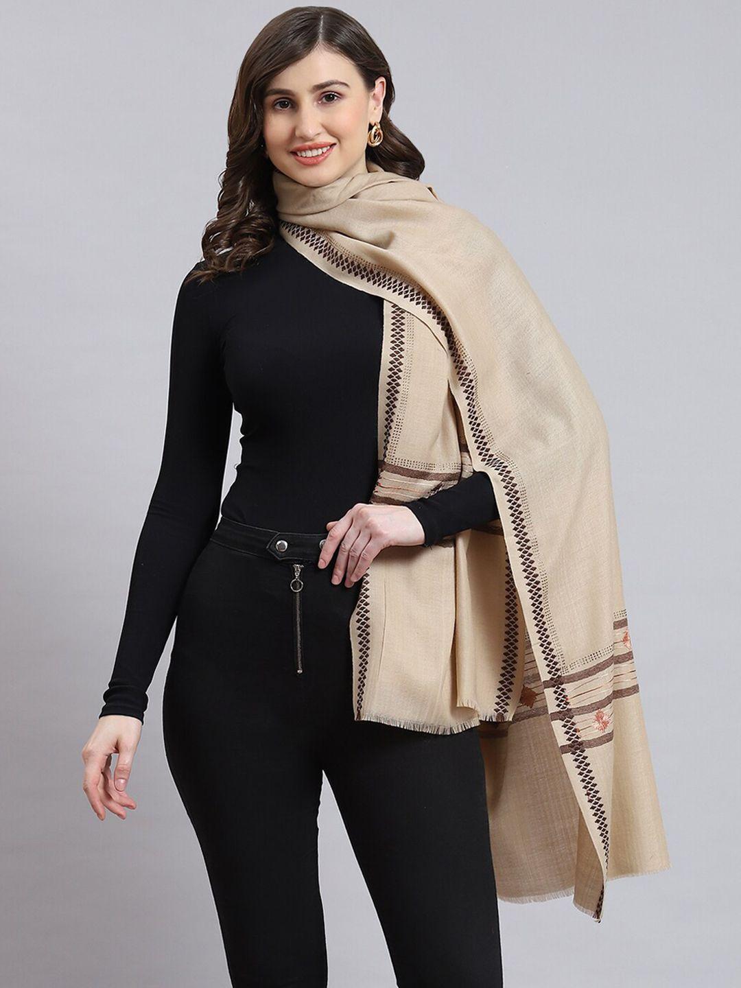 monte carlo women ethnic motifs woven-design shawl