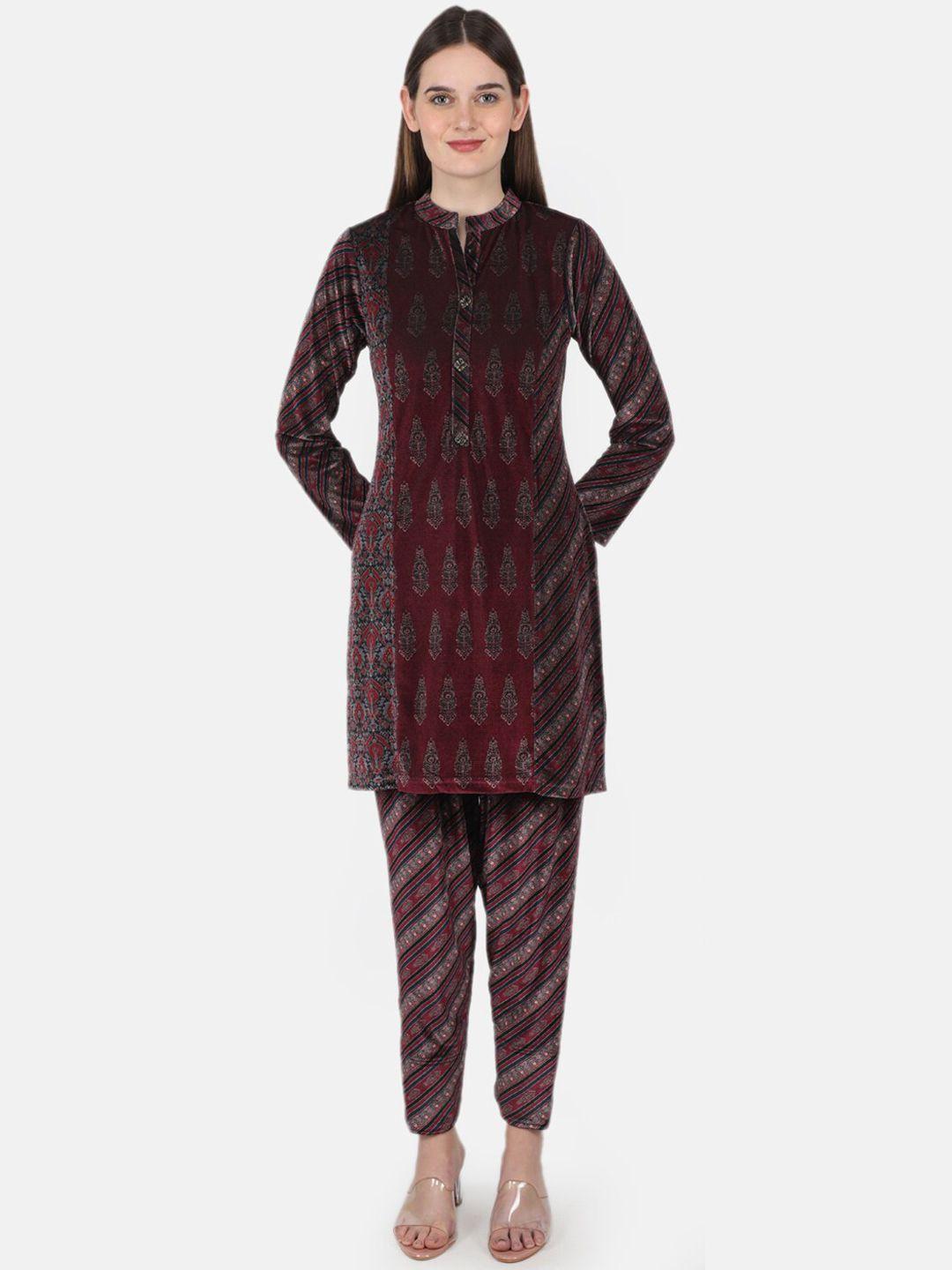 monte carlo women floral printed kurti with trousers