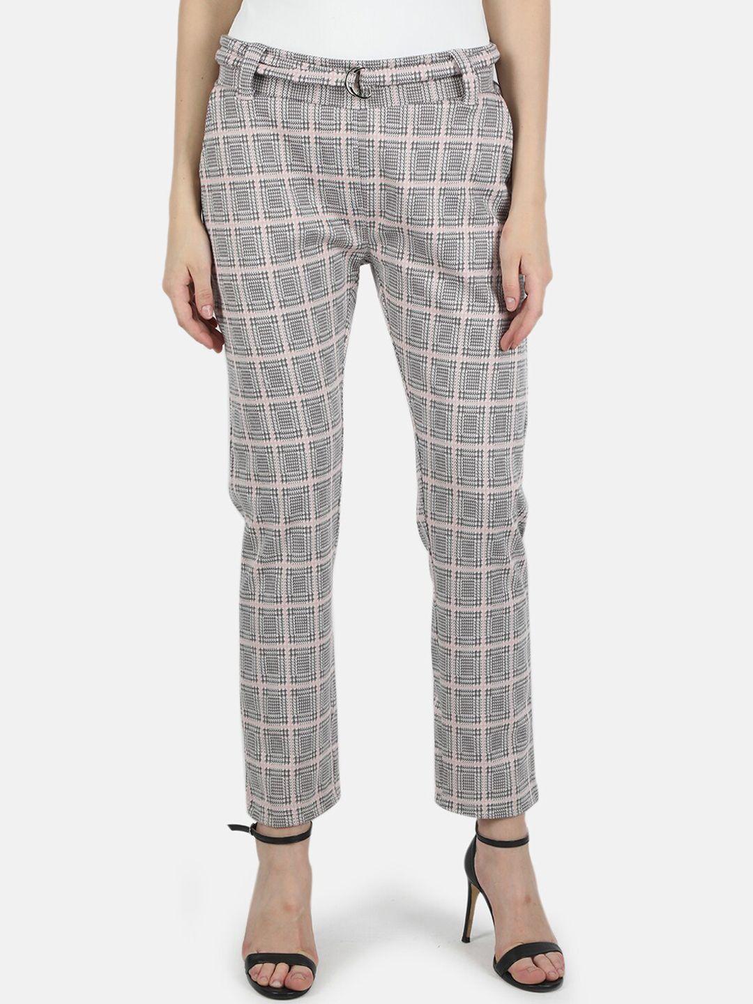 monte carlo women pink printed trousers