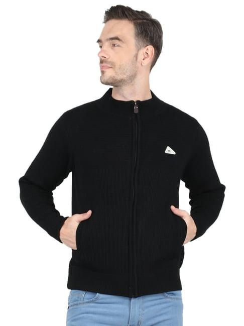 monte carlo black regular fit texture jacket