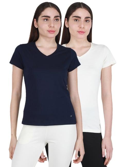 monte carlo blue & white t-shirt - pack of 2