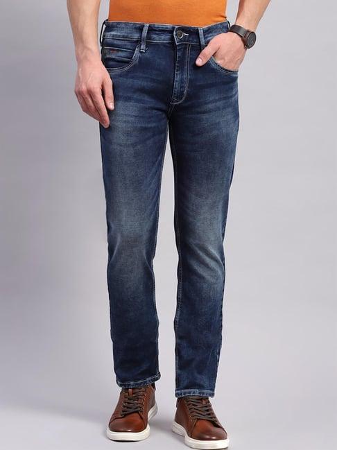 monte carlo blue regular fit jeans