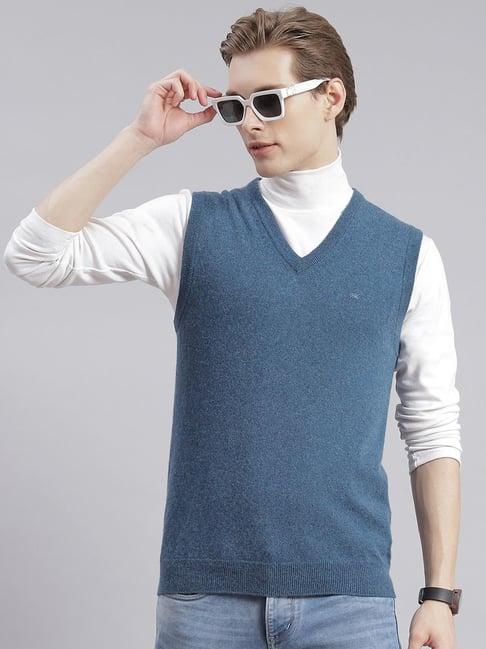 monte carlo blue regular fit sweater