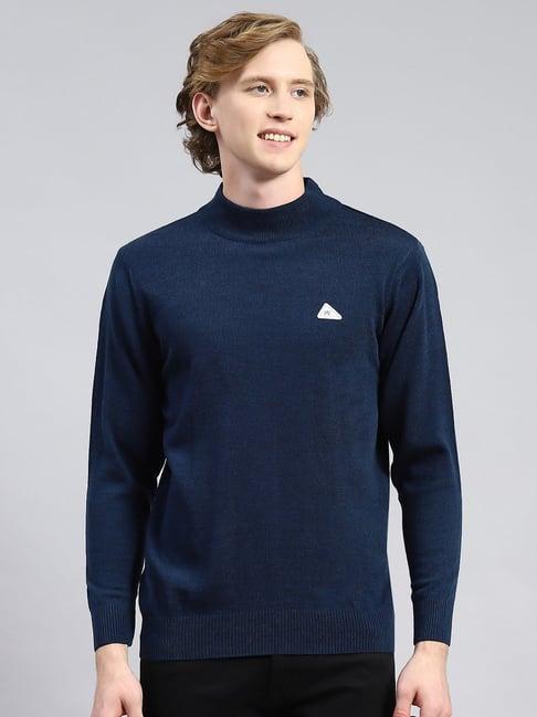 monte carlo blue regular fit sweater