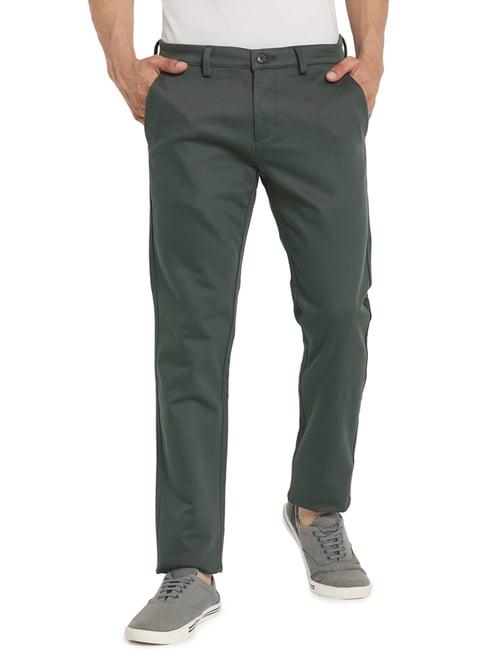 monte carlo bottle green narrow fit trousers