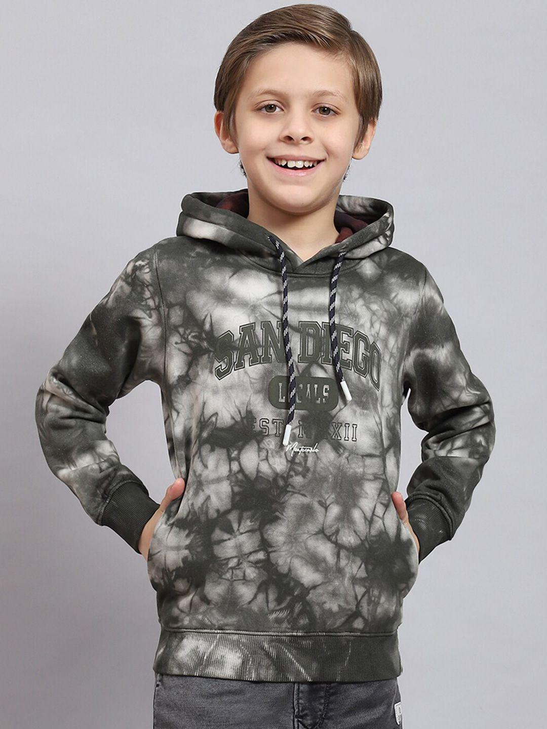 monte carlo boys abstract printed hooded pullover