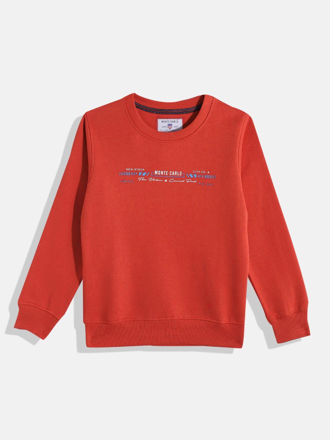 monte carlo boys brand logo printed sweatshirt