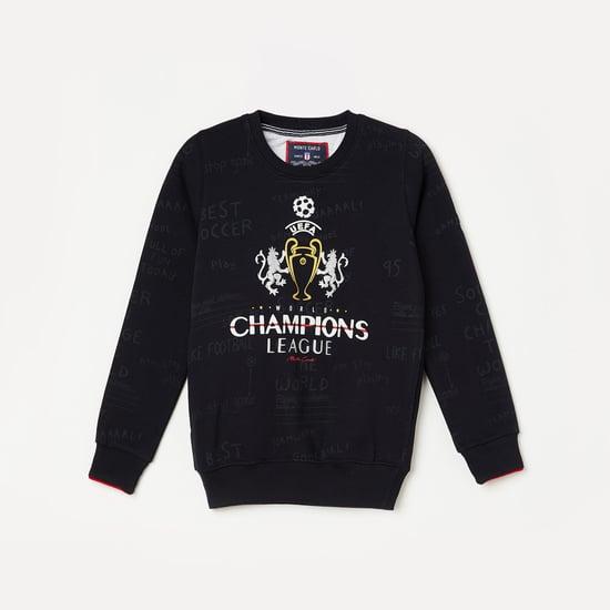 monte carlo boys champions league print sweatshirt