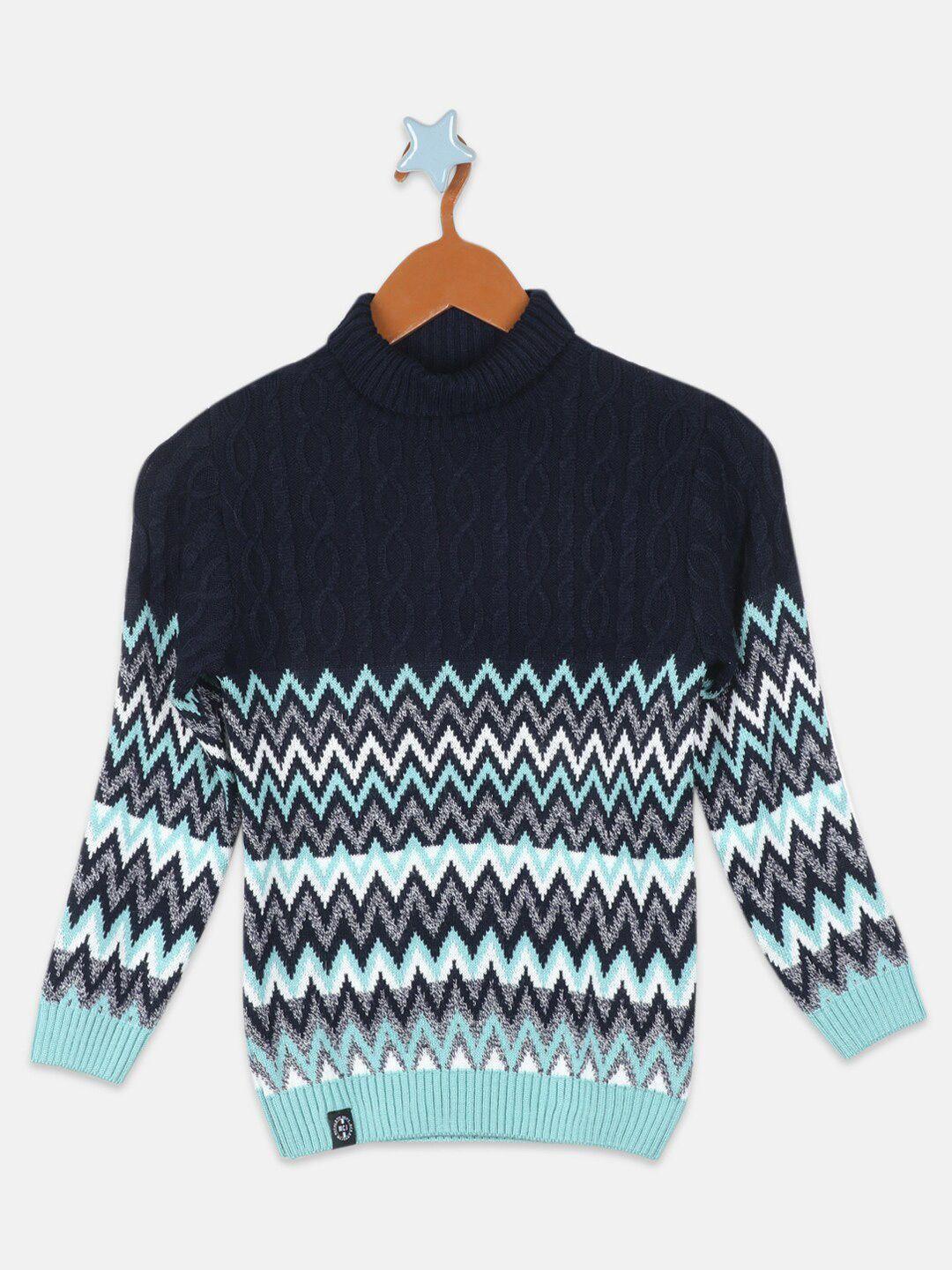 monte carlo boys chevron printed acrylic pullover