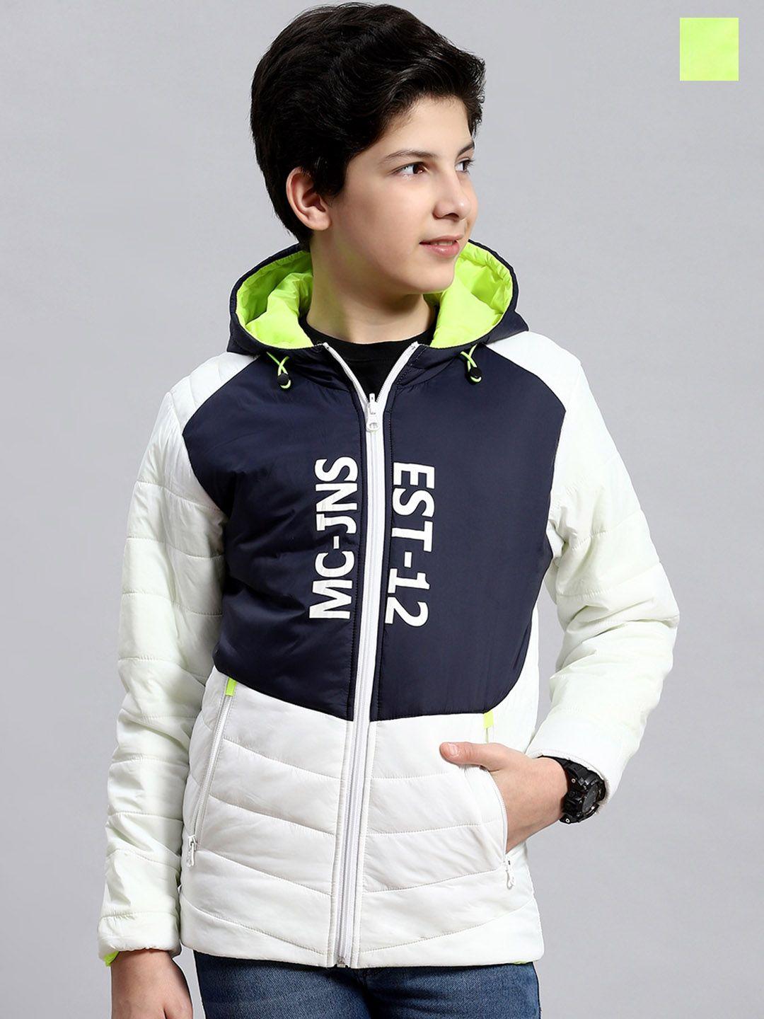 monte carlo boys colourblocked reversible quilted jacket
