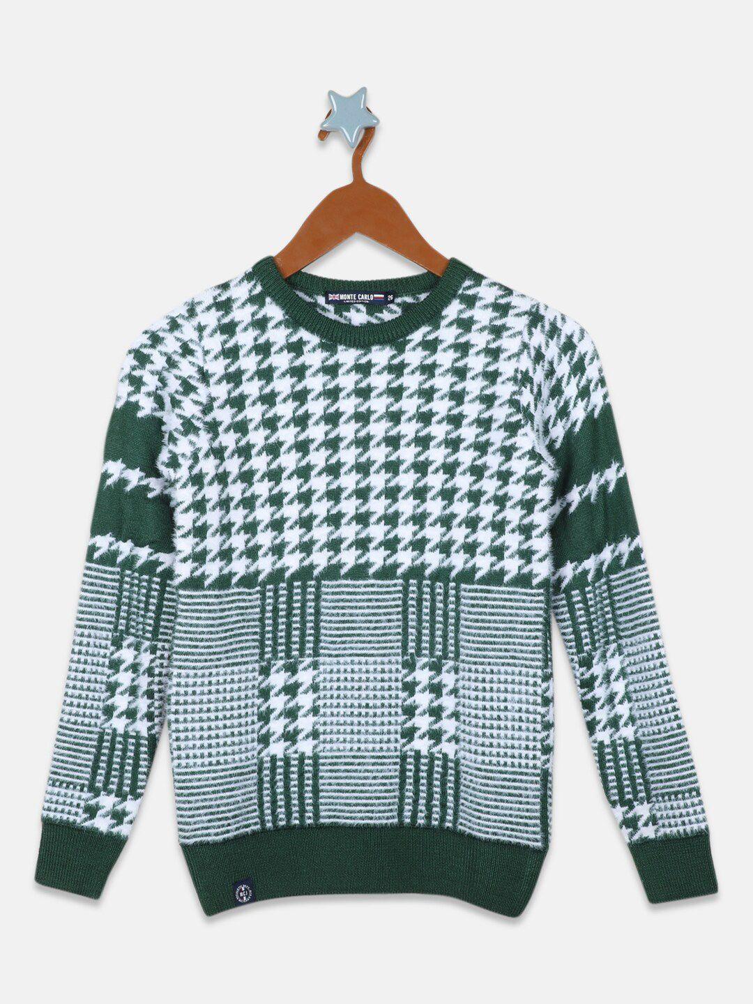 monte carlo boys geometric self design pullover