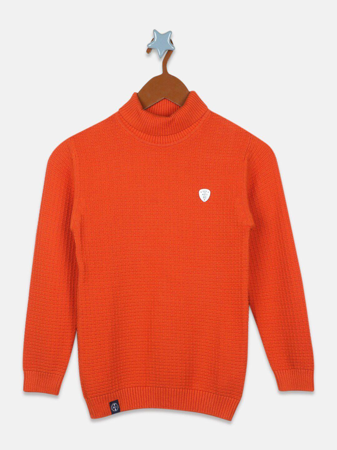 monte carlo boys geometric self design pure cotton pullover sweater
